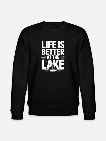 Das Leben am See ist besser - Stanley/Stella Unisex Bio-Sweatshirt CHANGER - Schwarz