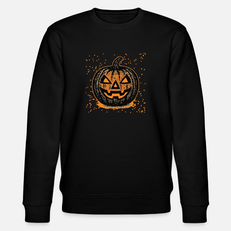 Citrouille d’Halloween dans le style grunge - Sweat bio CHANGER Stanley/Stella Unisexe - noir