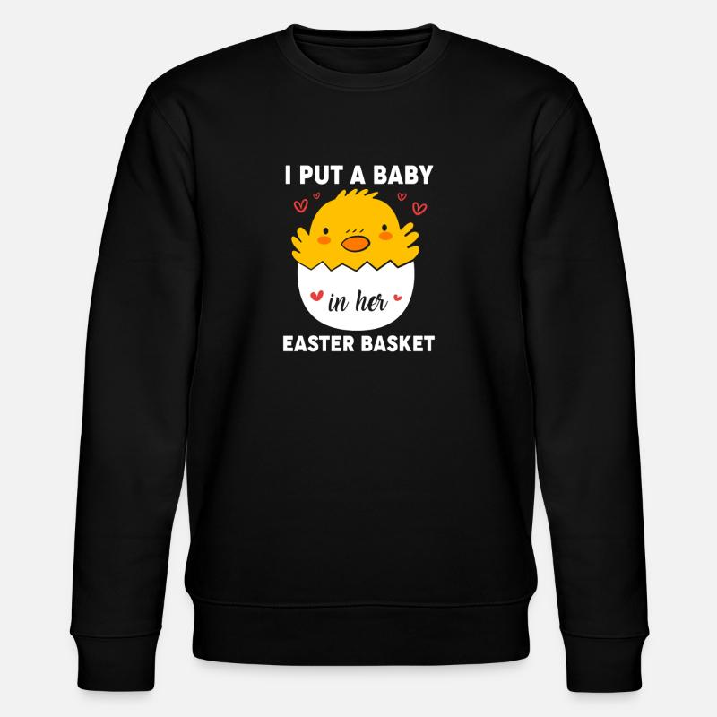 Gender Reveal Easter Mom-to-be - Stanley/Stella CHANGER Unisex Organic Sweatshirt - black