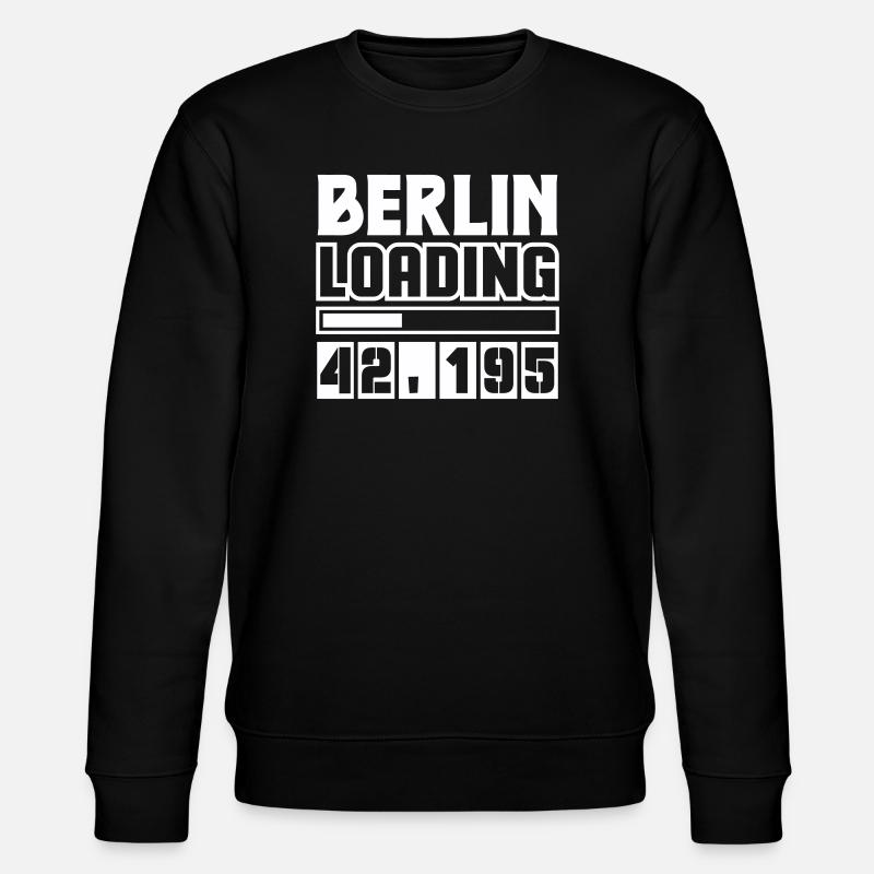 Berlin Loading 42,195 - Stanley/Stella CHANGER Unisex Organic Sweatshirt - black
