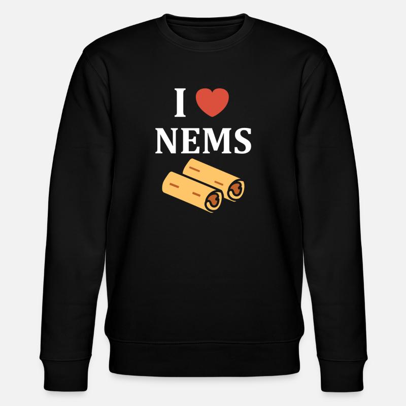 J aime Nems design gourmand - Sweat bio CHANGER Stanley/Stella Unisexe - noir