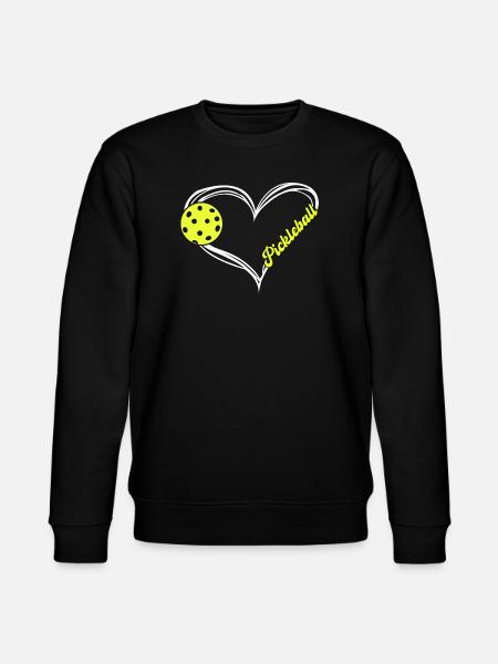Pickleball Heart Emblem - Stanley/Stella CHANGER Unisex Organic Sweatshirt - black