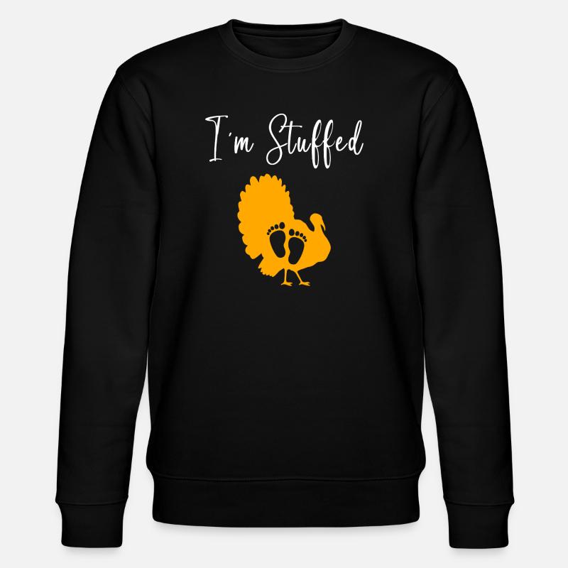 Thanksgiving Gender Reveal Werdende Mutter - Stanley/Stella Unisex Bio-Sweatshirt CHANGER  - Schwarz