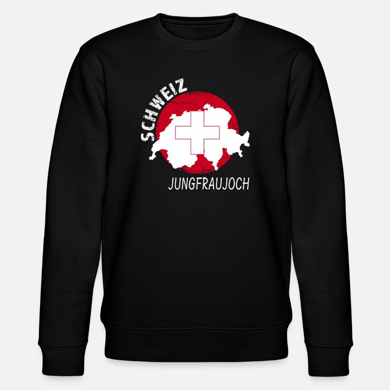 Jungfraujoch - Stanley/Stella Unisex Bio-Sweatshirt CHANGER  - Schwarz