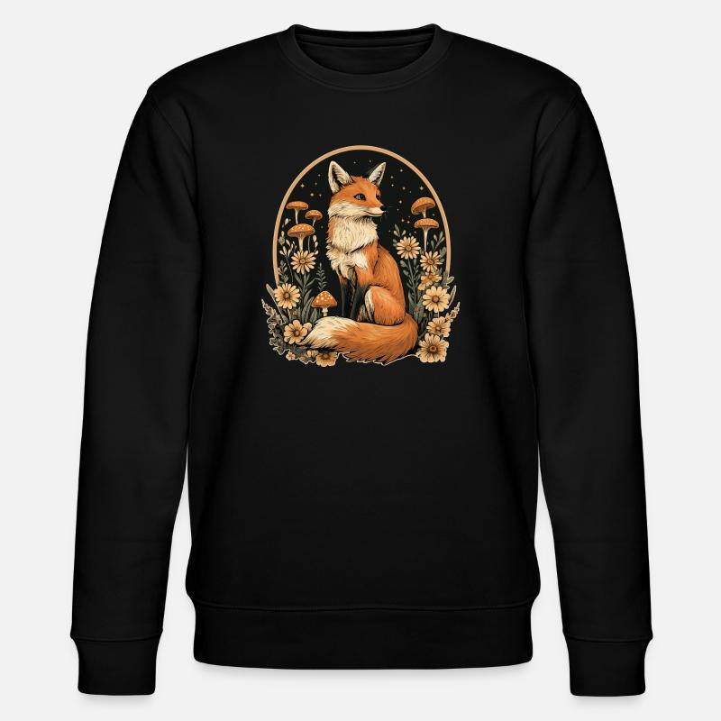 Fox Forest Mushrooms - Stanley/Stella CHANGER Unisex Organic Sweatshirt - black