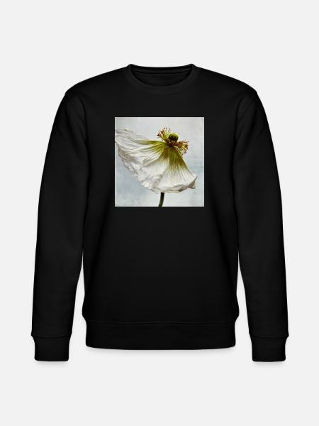 White Poppy - Stanley/Stella CHANGER Unisex Organic Sweatshirt - black