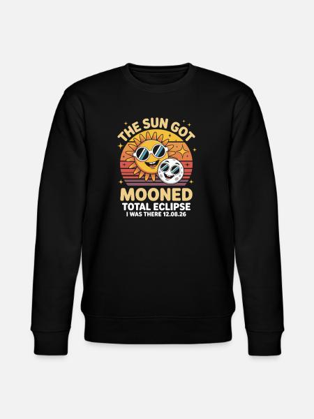 Sun Moon Eclipse with Glasses - Stanley/Stella CHANGER Unisex Organic Sweatshirt - black
