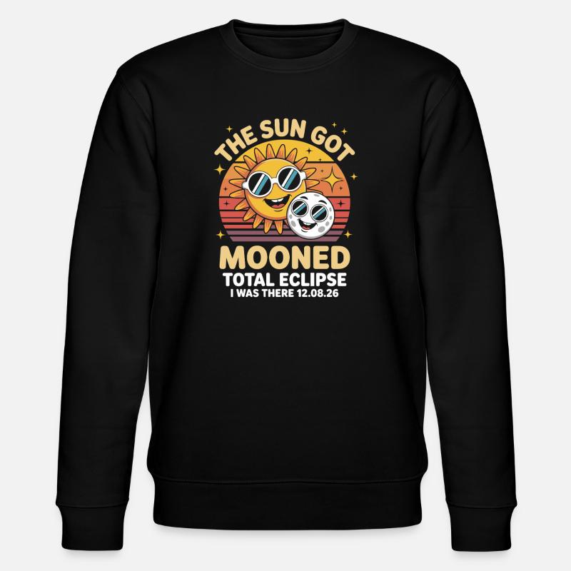 Sun Moon Eclipse with Glasses - Stanley/Stella CHANGER Unisex Organic Sweatshirt - black