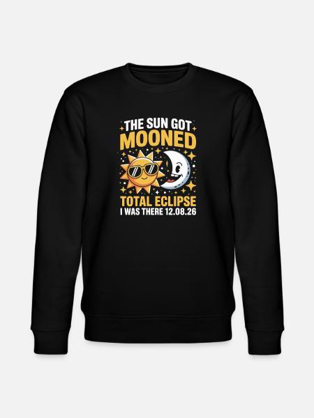Sun Moon Total Eclipse Saying - Stanley/Stella CHANGER Unisex Organic Sweatshirt - black