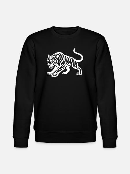 Tiger Animal Tier - Stanley/Stella Unisex Bio-Sweatshirt CHANGER  - Schwarz