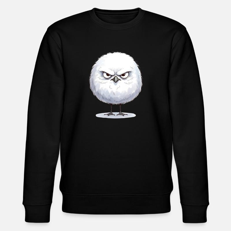 Grimmige runde Möwe  - Stanley/Stella Unisex Bio-Sweatshirt CHANGER  - Schwarz