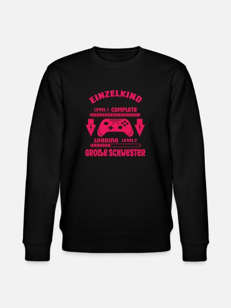 Einzelkind Complete - Loading Große Schwester 2026 - Stanley/Stella Unisex Bio-Sweatshirt CHANGER  - Schwarz