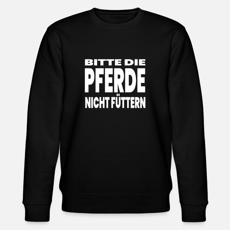Pferde - Stanley/Stella Unisex Bio-Sweatshirt CHANGER  - Schwarz