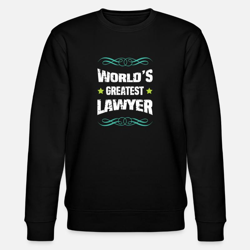 World's Greatest Lawyer Design - Stanley/Stella Unisex Bio-Sweatshirt CHANGER  - Schwarz
