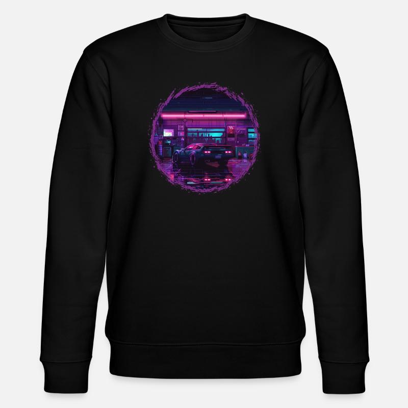 Neon Garage – Édition RétroRift Nuit - Sweat bio CHANGER Stanley/Stella Unisexe - noir