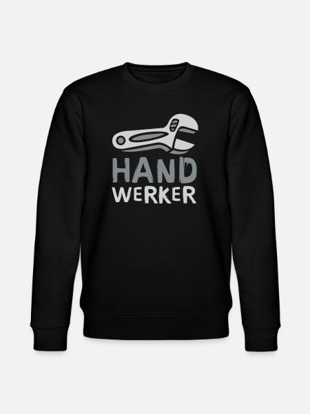 Artisan Comic Design with Wrench - Stanley/Stella CHANGER Unisex Organic Sweatshirt - black