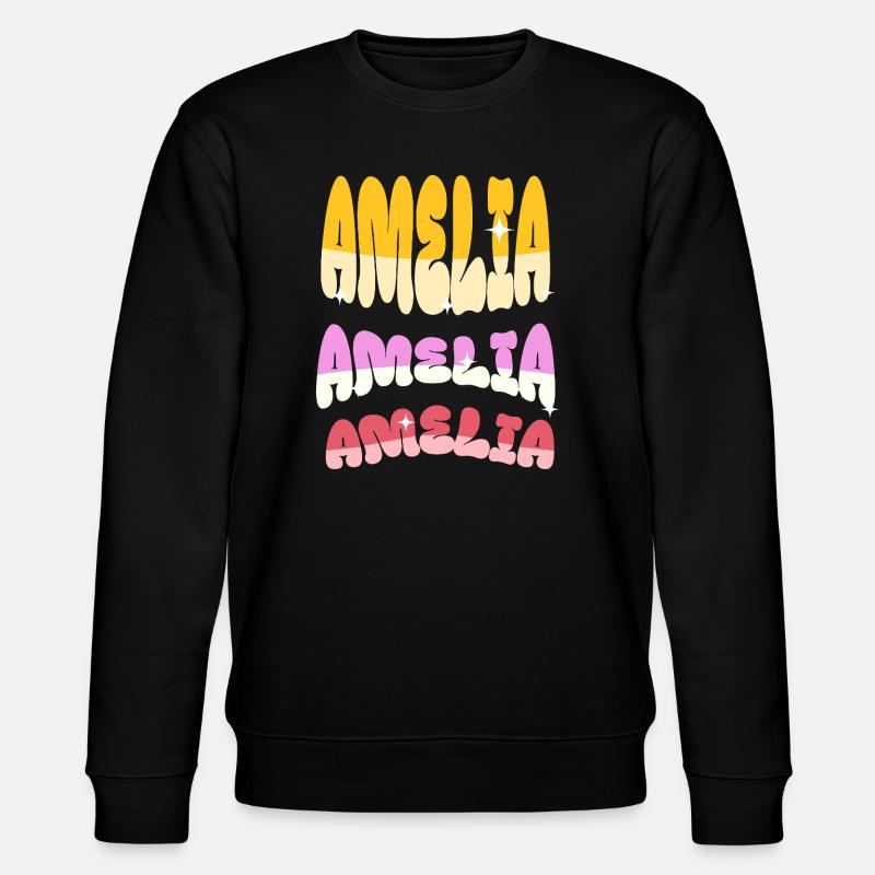 Amelia Name - Stanley/Stella Unisex Bio-Sweatshirt CHANGER  - Schwarz