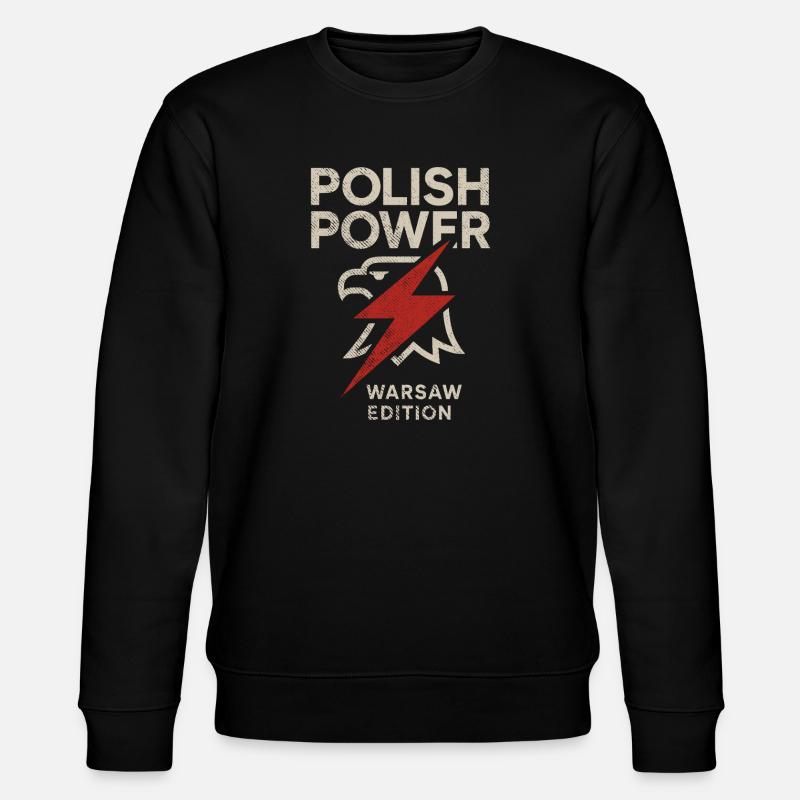 Polish Power Warsaw Edition Blitz Design - Stanley/Stella Unisex Bio-Sweatshirt CHANGER  - Schwarz
