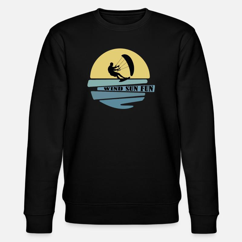 Vent Soleil Fun Kitesurfeur - Sweat bio CHANGER Stanley/Stella Unisexe - noir