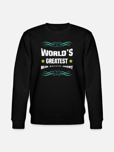 World's Best Broker Saying - Stanley/Stella CHANGER Unisex Organic Sweatshirt - black