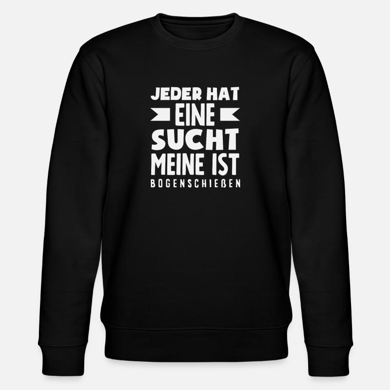 Ich gehe Bogenschießen - Stanley/Stella Unisex Bio-Sweatshirt CHANGER  - Schwarz