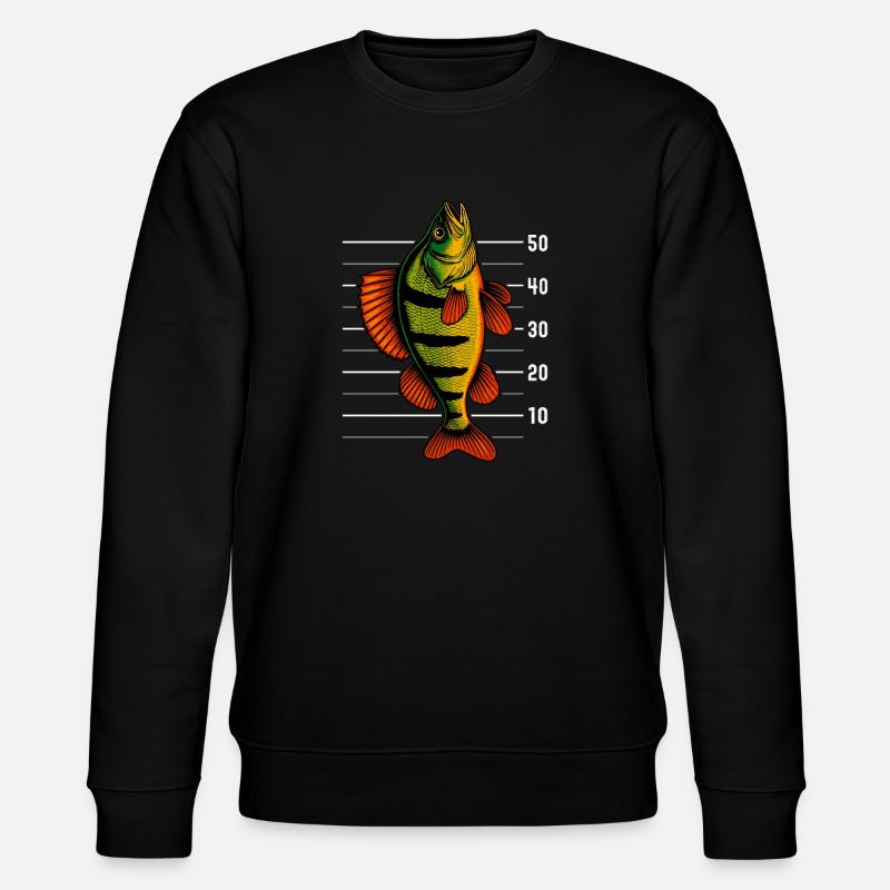 Perch Perch Perch Perch Bait - Stanley/Stella CHANGER Unisex Organic Sweatshirt - black