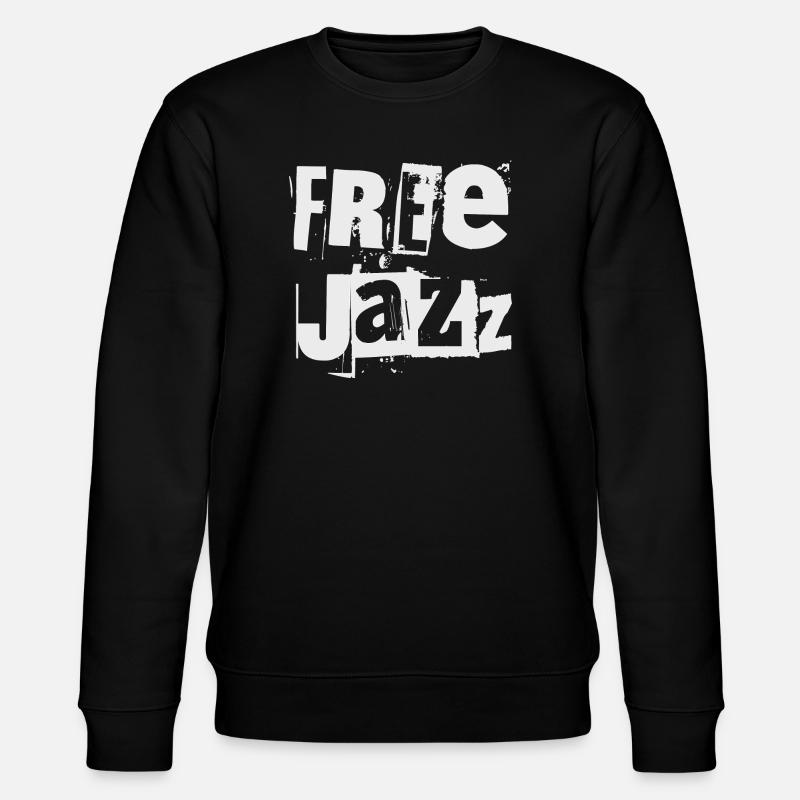Free Jazz Grunge Typografie - Stanley/Stella Unisex Bio-Sweatshirt CHANGER  - Schwarz