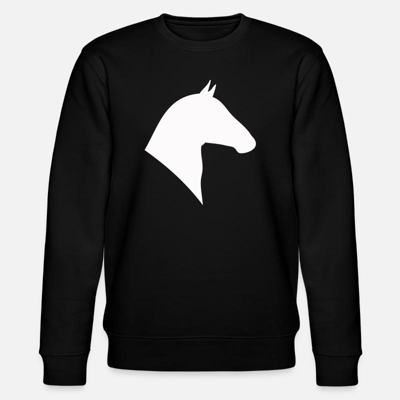 Pferdekopf Silhouette - Stanley/Stella Unisex Bio-Sweatshirt CHANGER  - Schwarz