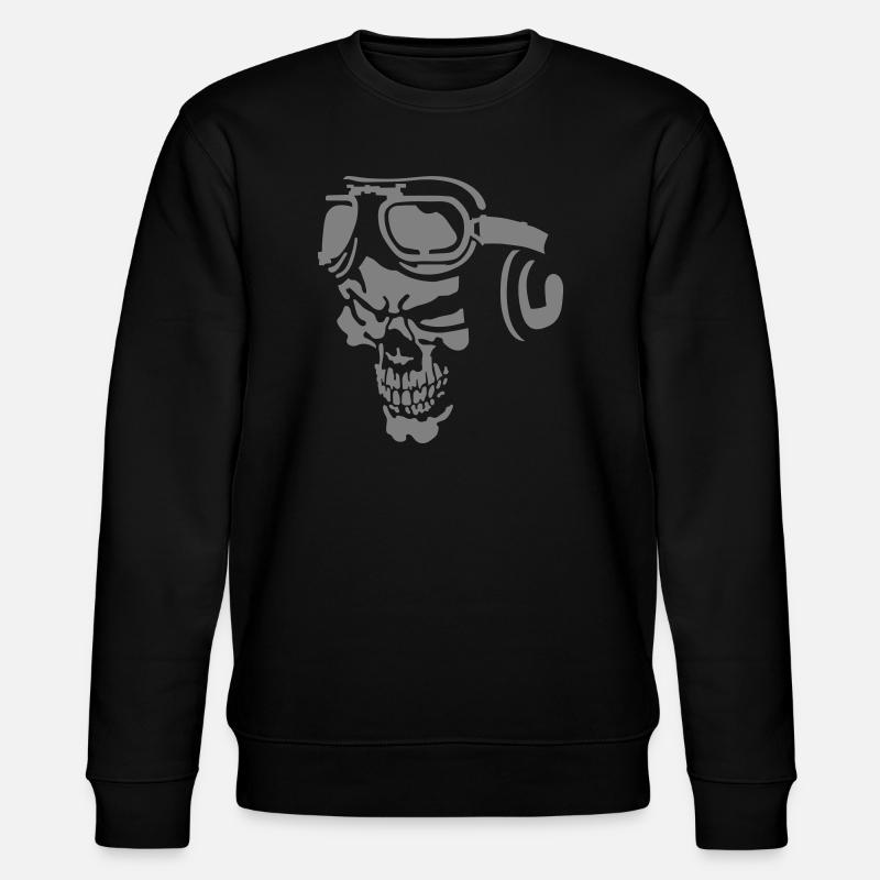 Skull Pilot - Stanley/Stella Unisex Bio-Sweatshirt CHANGER  - Schwarz
