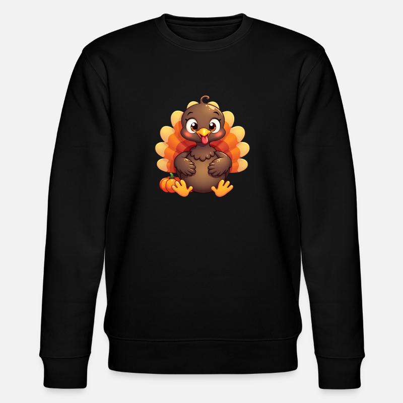 Bébé dinde de Thanksgiving - Sweat bio CHANGER Stanley/Stella Unisexe - noir