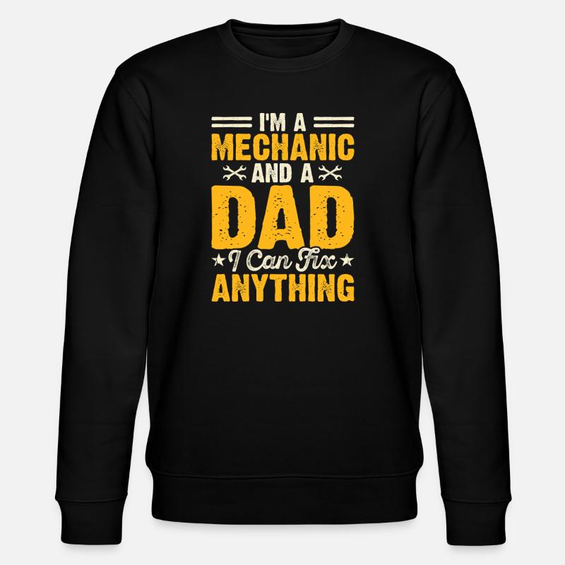 Mechanic Mechatronics Technician Handyman Gift - Stanley/Stella CHANGER Unisex Organic Sweatshirt - black
