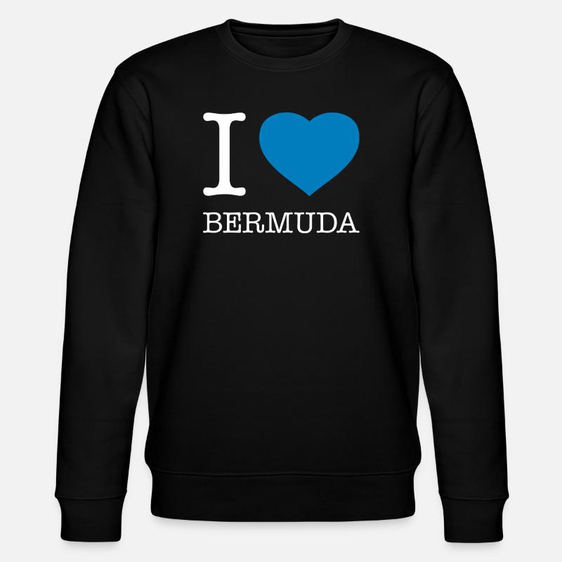 I love Bermuda - Stanley/Stella Unisex Bio-Sweatshirt CHANGER  - Schwarz