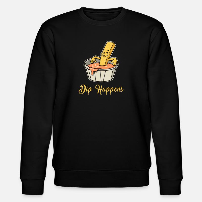 Dip Happens – Relax Pommes - Stanley/Stella Unisex Bio-Sweatshirt CHANGER  - Schwarz