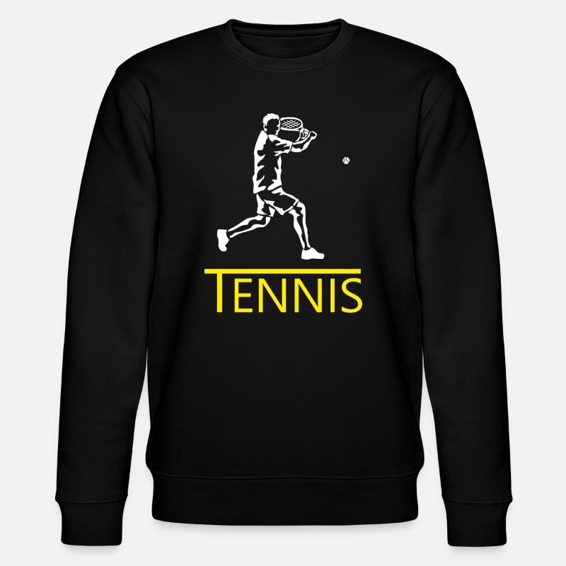 Tennis silhouette: player with racket - Stanley/Stella CHANGER Unisex Organic Sweatshirt - black