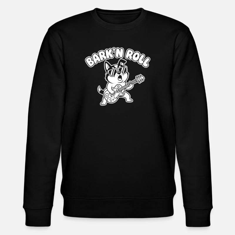 Barkin Roll Chien avec Guitare - Sweat bio CHANGER Stanley/Stella Unisexe - noir