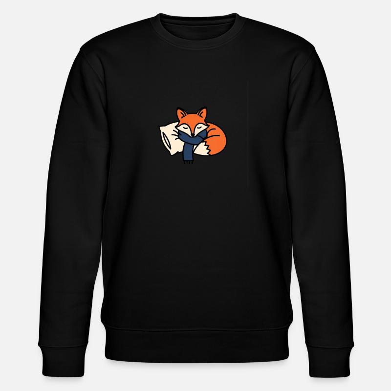 Renard en hibernation avec écharpe - Sweat bio CHANGER Stanley/Stella Unisexe - noir