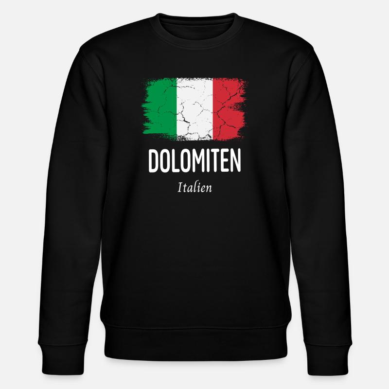Dolomiten - Stanley/Stella Unisex Bio-Sweatshirt CHANGER  - Schwarz