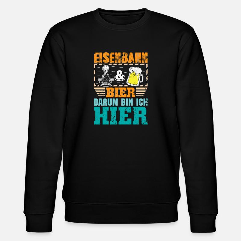 Modellbahn Modelleisenbahn Eisenbahn - Stanley/Stella Unisex Bio-Sweatshirt CHANGER  - Schwarz