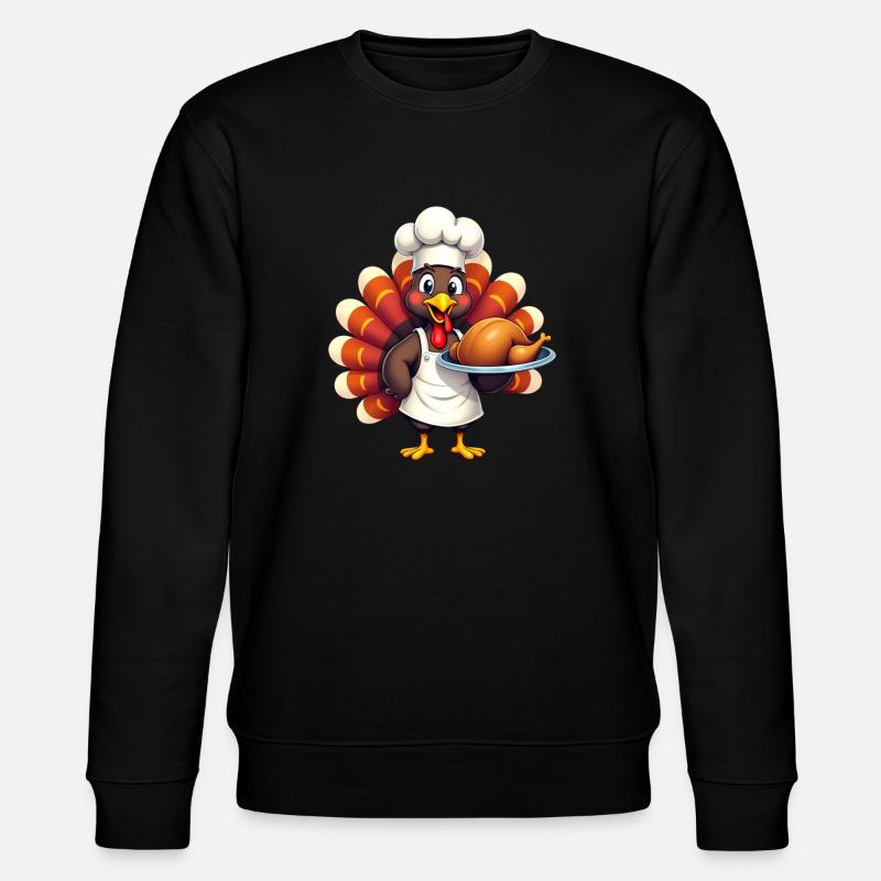 Cuisinier de dinde de Thanksgiving Thanksgiving - Sweat bio CHANGER Stanley/Stella Unisexe - noir