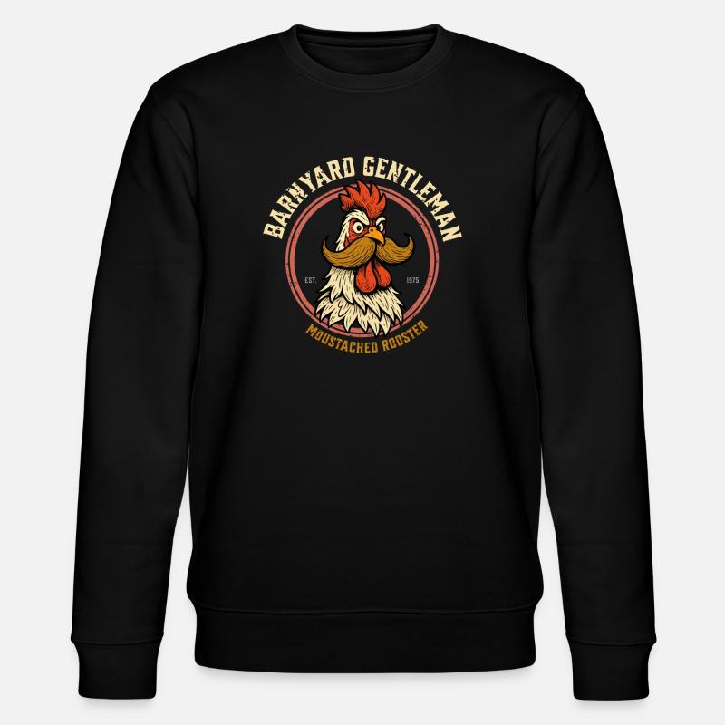 Le coq moustachu - Sweat bio CHANGER Stanley/Stella Unisexe - noir