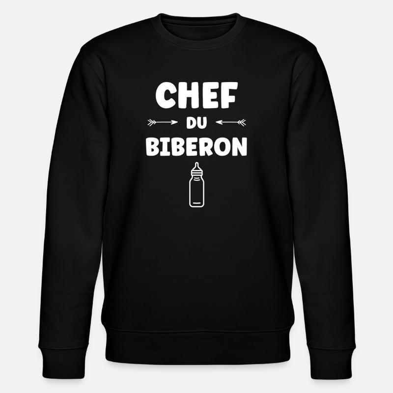 Chef du Biberon - Stanley/Stella Unisex Bio-Sweatshirt CHANGER - Schwarz