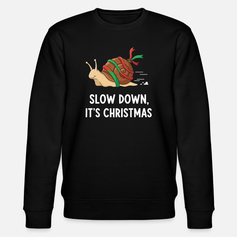 Ralentir l’escargot de Noël - Sweat bio CHANGER Stanley/Stella Unisexe - noir