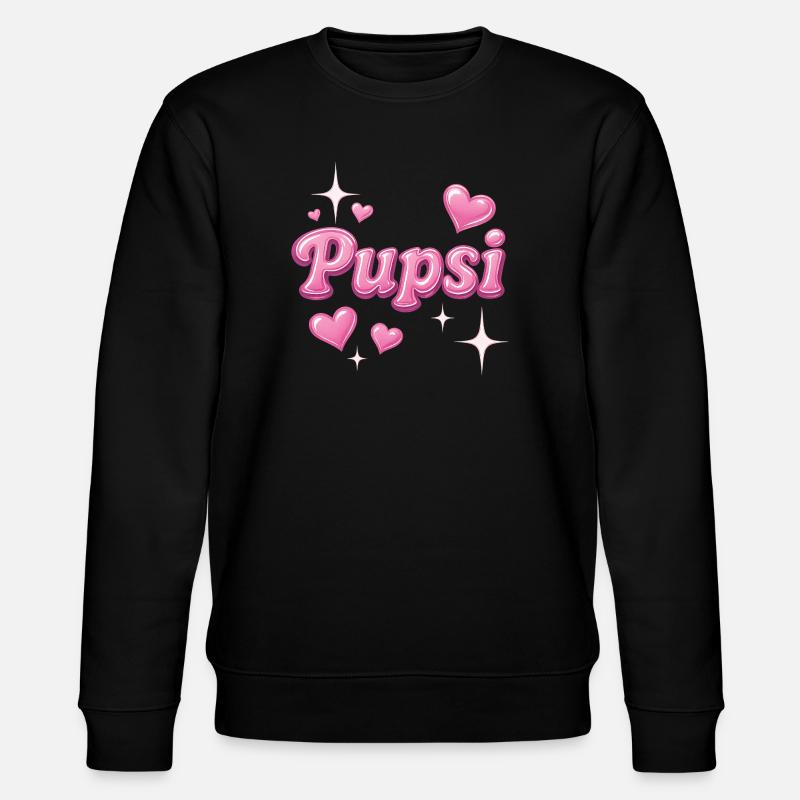pupsi/y2k nickname design - Stanley/Stella CHANGER Unisex Organic Sweatshirt - black