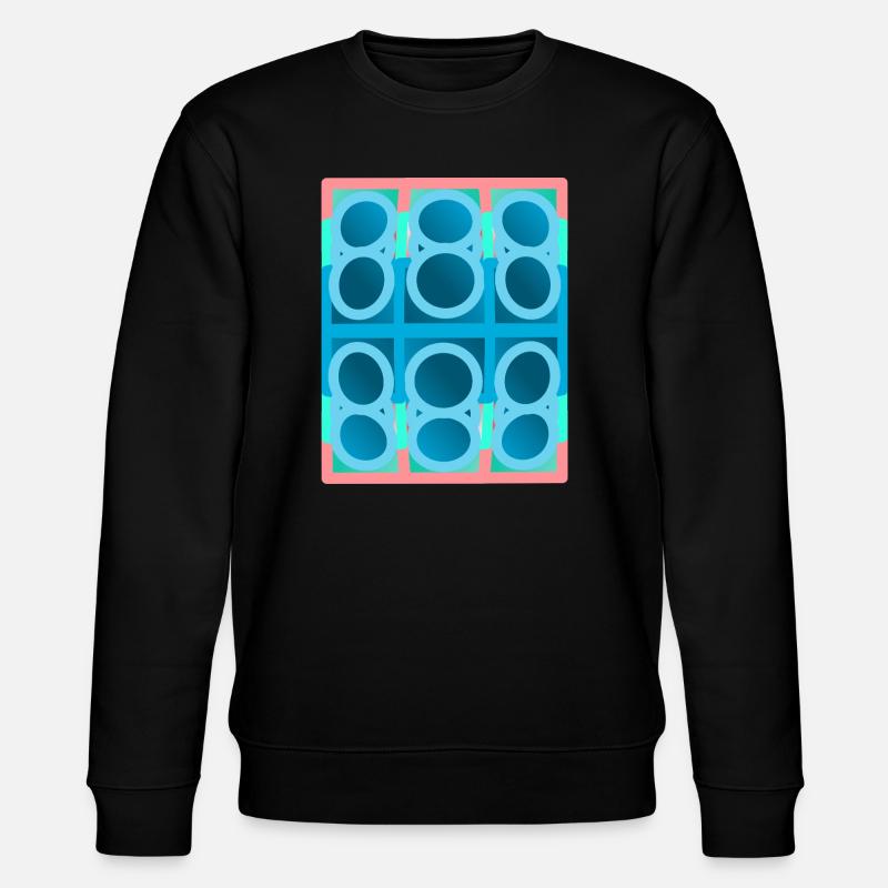 blue pattern, graphic art - Stanley/Stella CHANGER Unisex Organic Sweatshirt - black