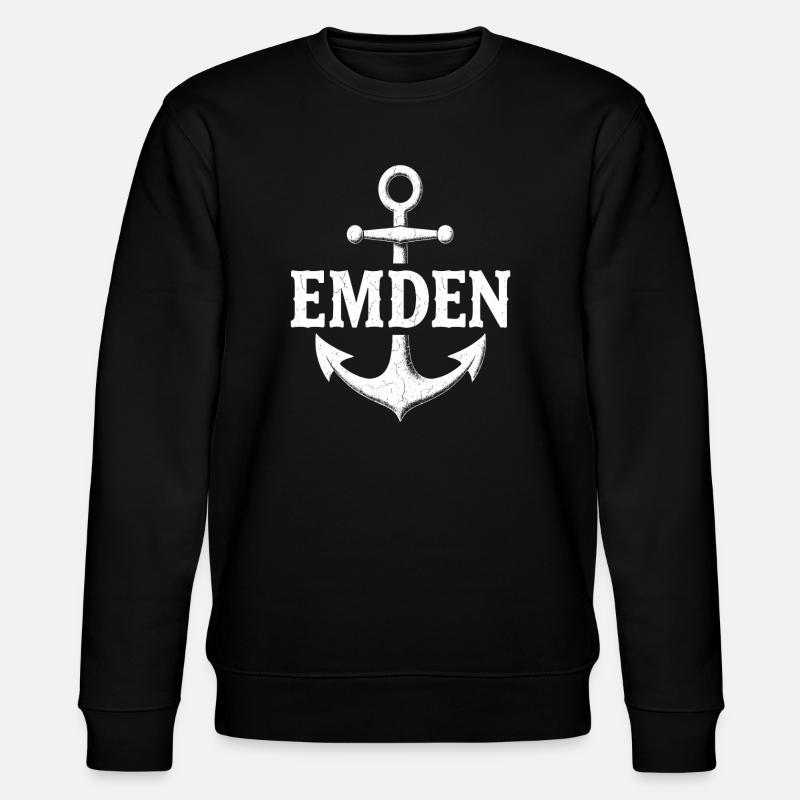 Anker Emden Nordsee - Stanley/Stella Unisex Bio-Sweatshirt CHANGER  - Schwarz