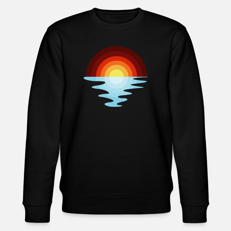 Sunset Echo Over Quiet Sea - Stanley/Stella CHANGER Unisex Organic Sweatshirt - black