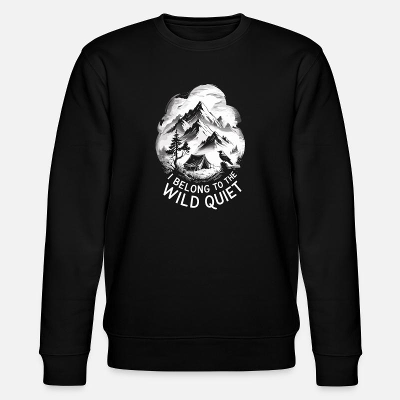 Solo Camping Introverted Camper Quiet - Stanley/Stella CHANGER Unisex Organic Sweatshirt - black