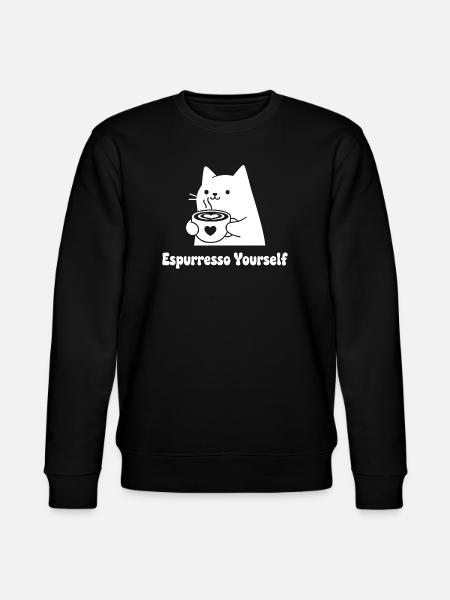 Espresso Yourself Motif Chat - Sweat bio CHANGER Stanley/Stella Unisexe - noir
