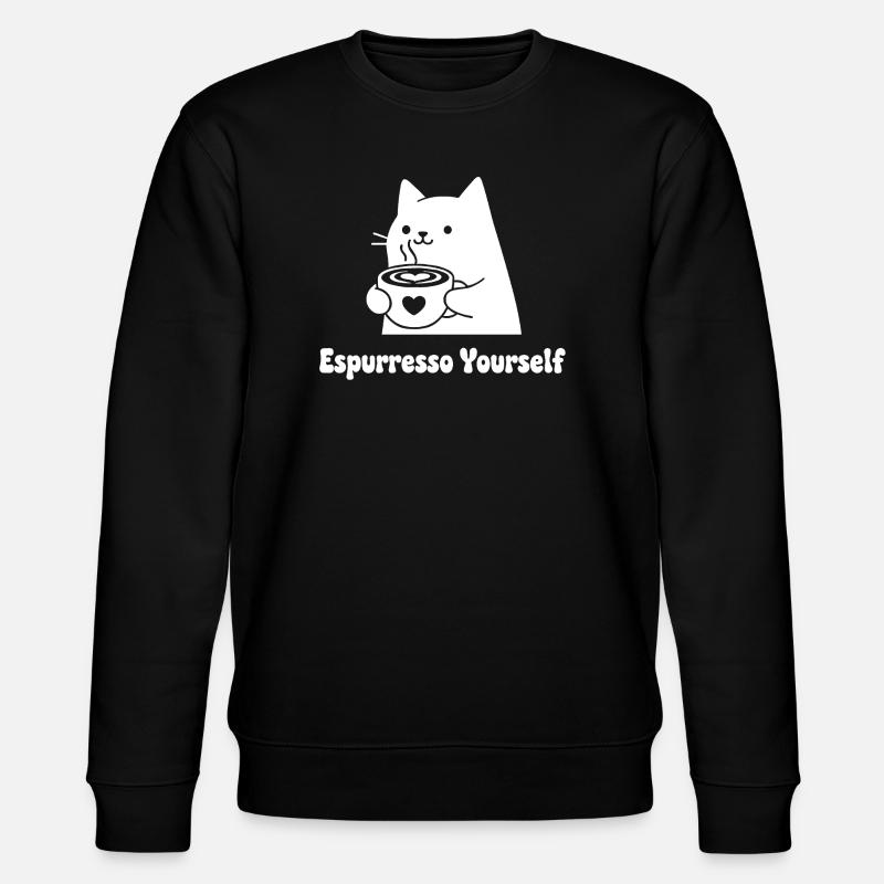 Espresso Yourself Motif Chat - Sweat bio CHANGER Stanley/Stella Unisexe - noir
