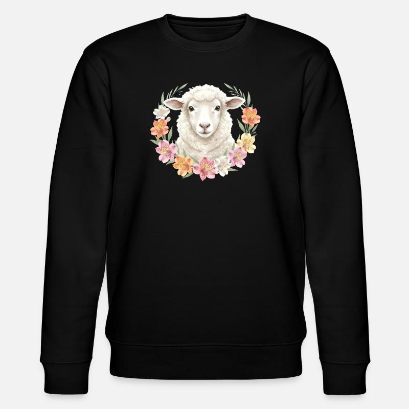 Mouton blanc - Sweat bio CHANGER Stanley/Stella Unisexe - noir